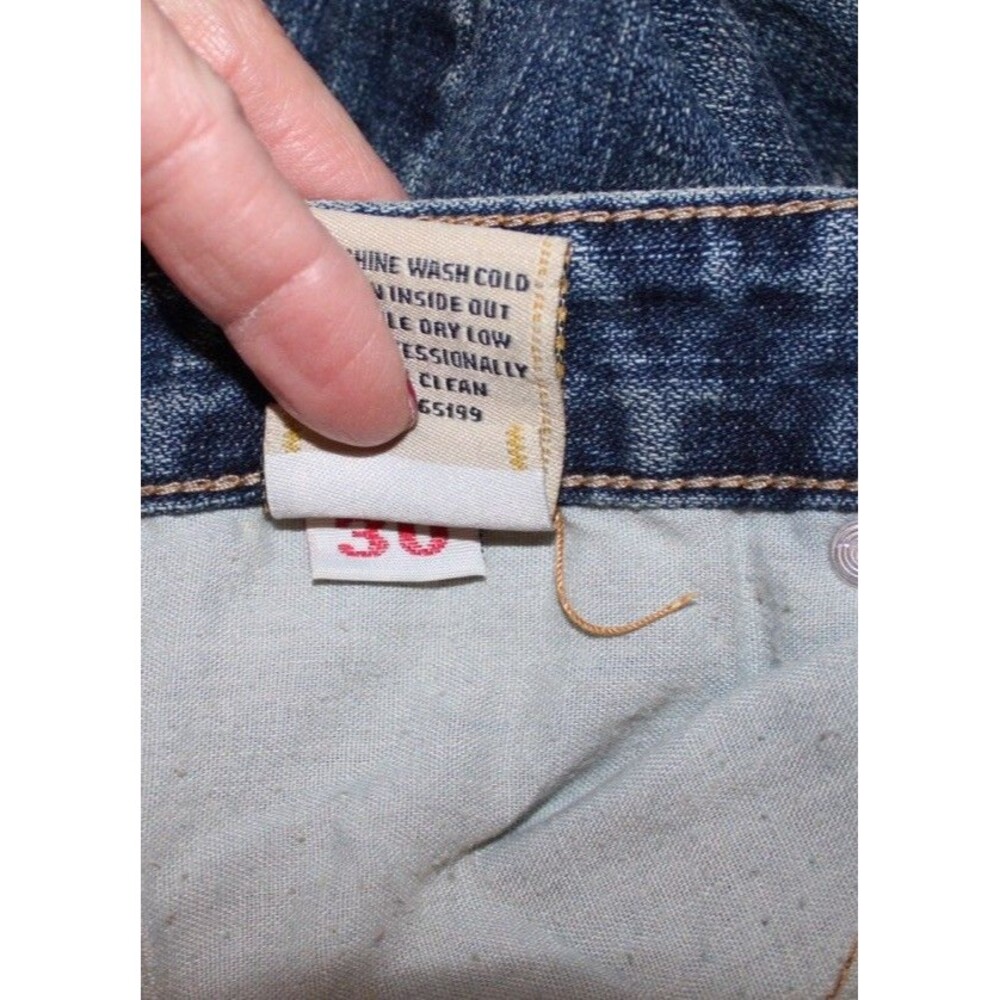 7 For All Mankind Dojo Y2K Jeans Womens Size 30 Straight Leg Made‎ USA - Picture 9 of 10